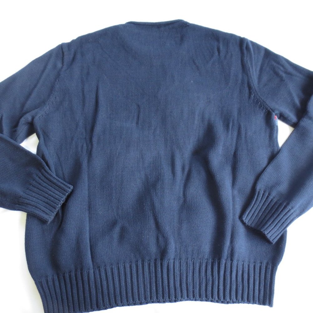 4/$14 Mens Navy Blue American Living Rolled Collar Sweater Size Large - Picture 3 of 4